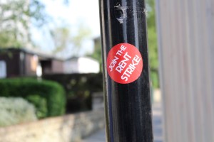 Join the rent strike sticker